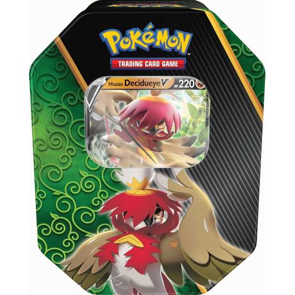 Pokemon TCG: Divergent Powers Tins - Hisuian Decidueye V, Samurott V and Typhlosion V 820650850448