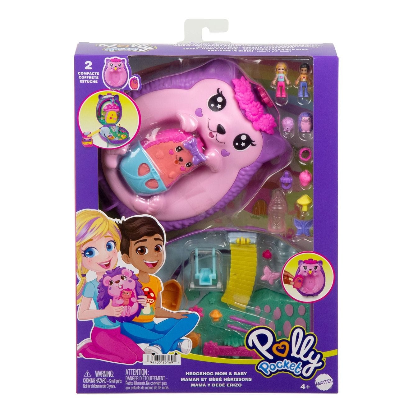 * Polly Pocket - Hedgehog Mum & Baby 194735261697