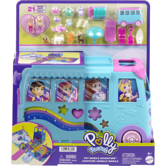 * Polly Pocket - Pet Mobile Adventure Playset 194735268054