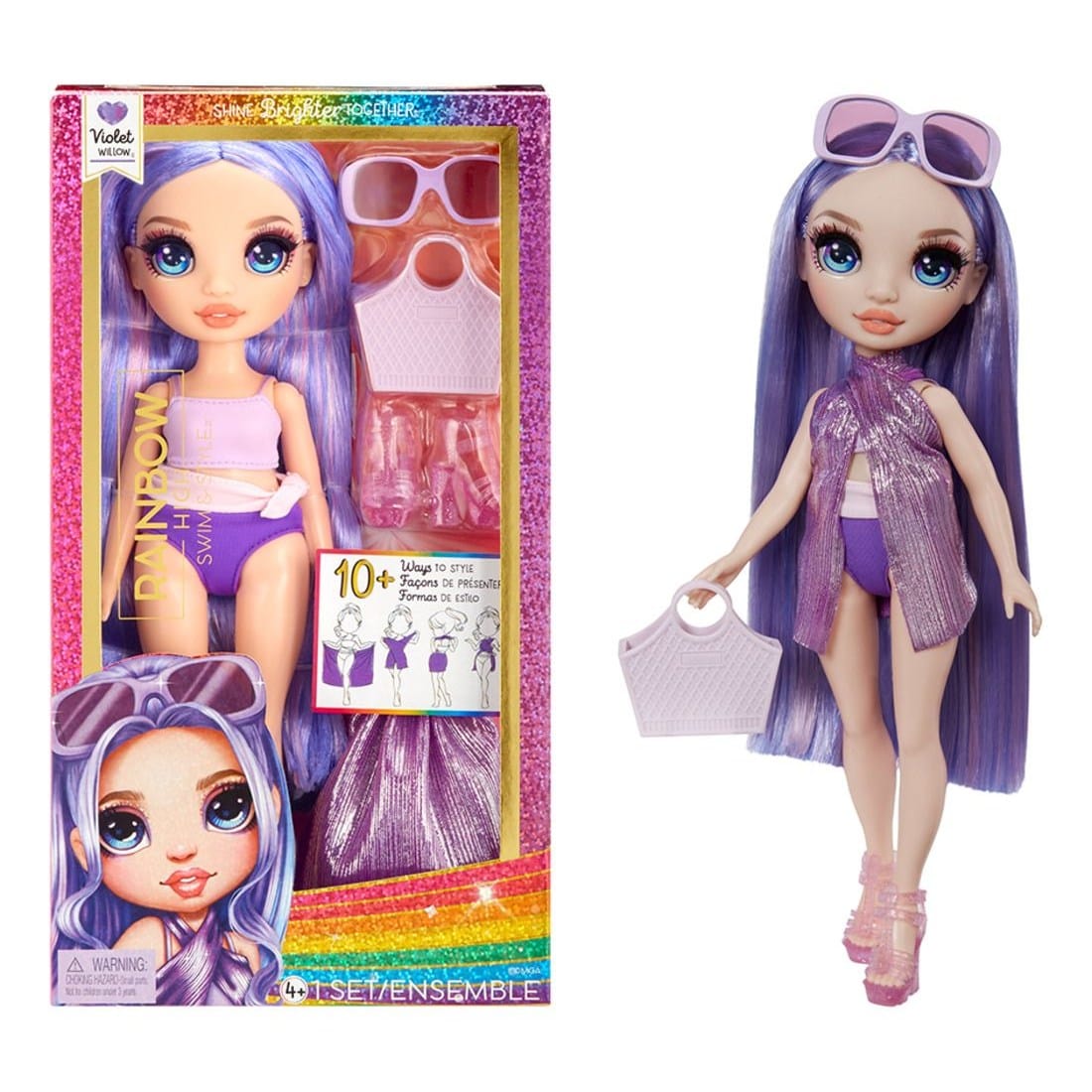 Rainbow High Swim & Style Fashion Doll -Violet 035051507314