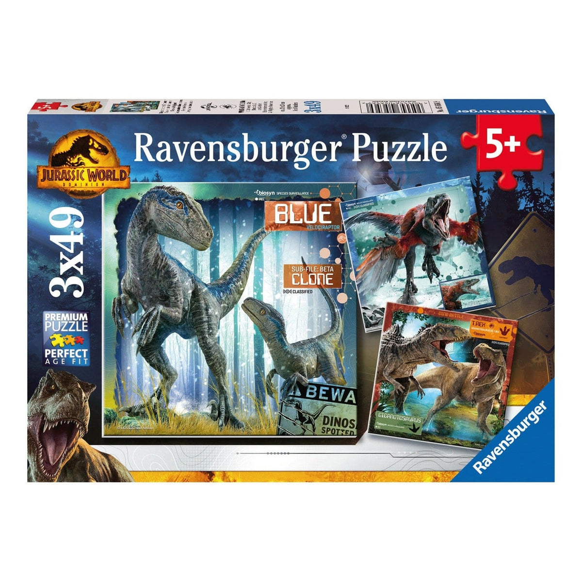 Ravensburger Jurassic World Dominion 3x49 Jigsaw Puzzle 4005556056569