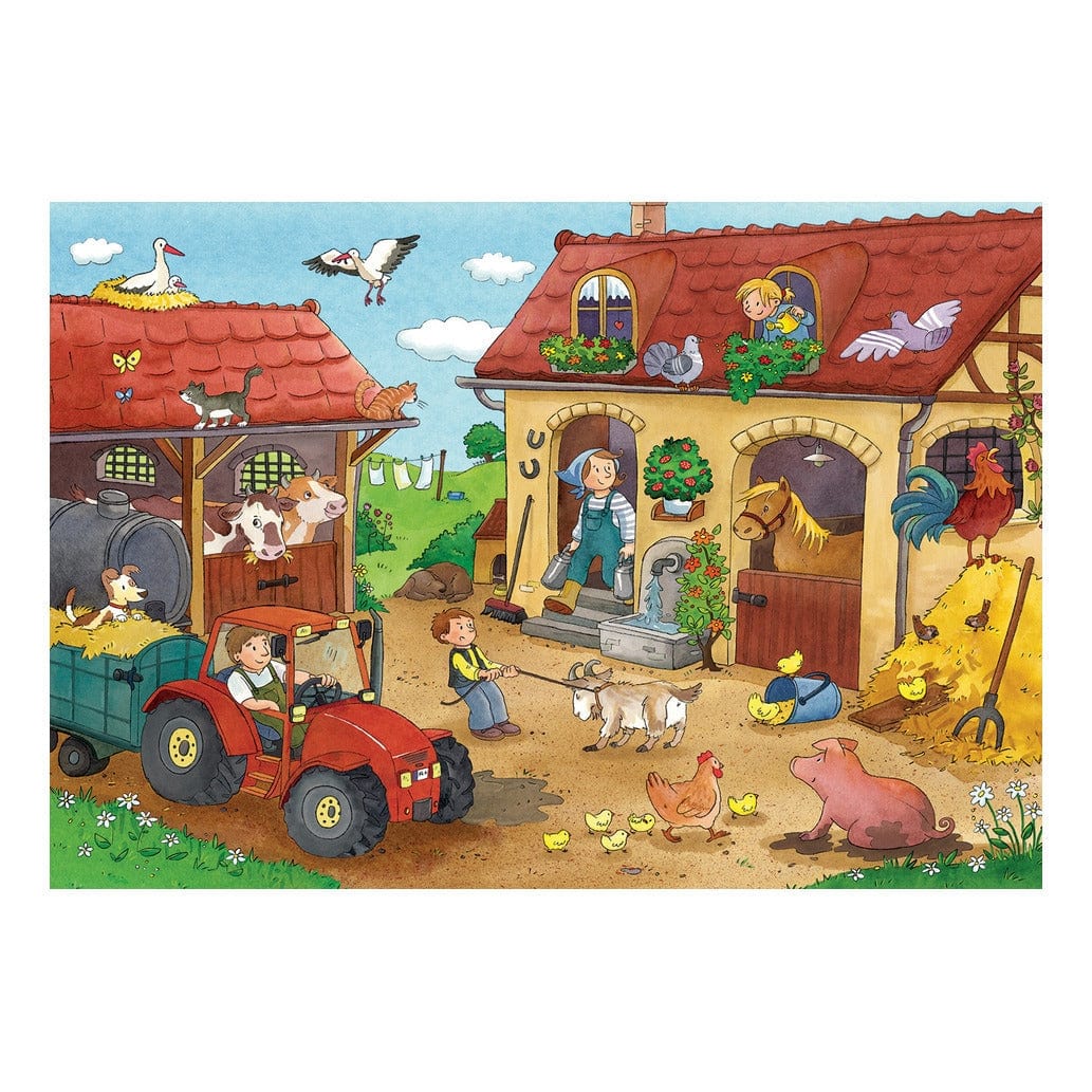 Ravensburger On The Farm 2x12pc Jigsaw Puzzle Set 4005556075607