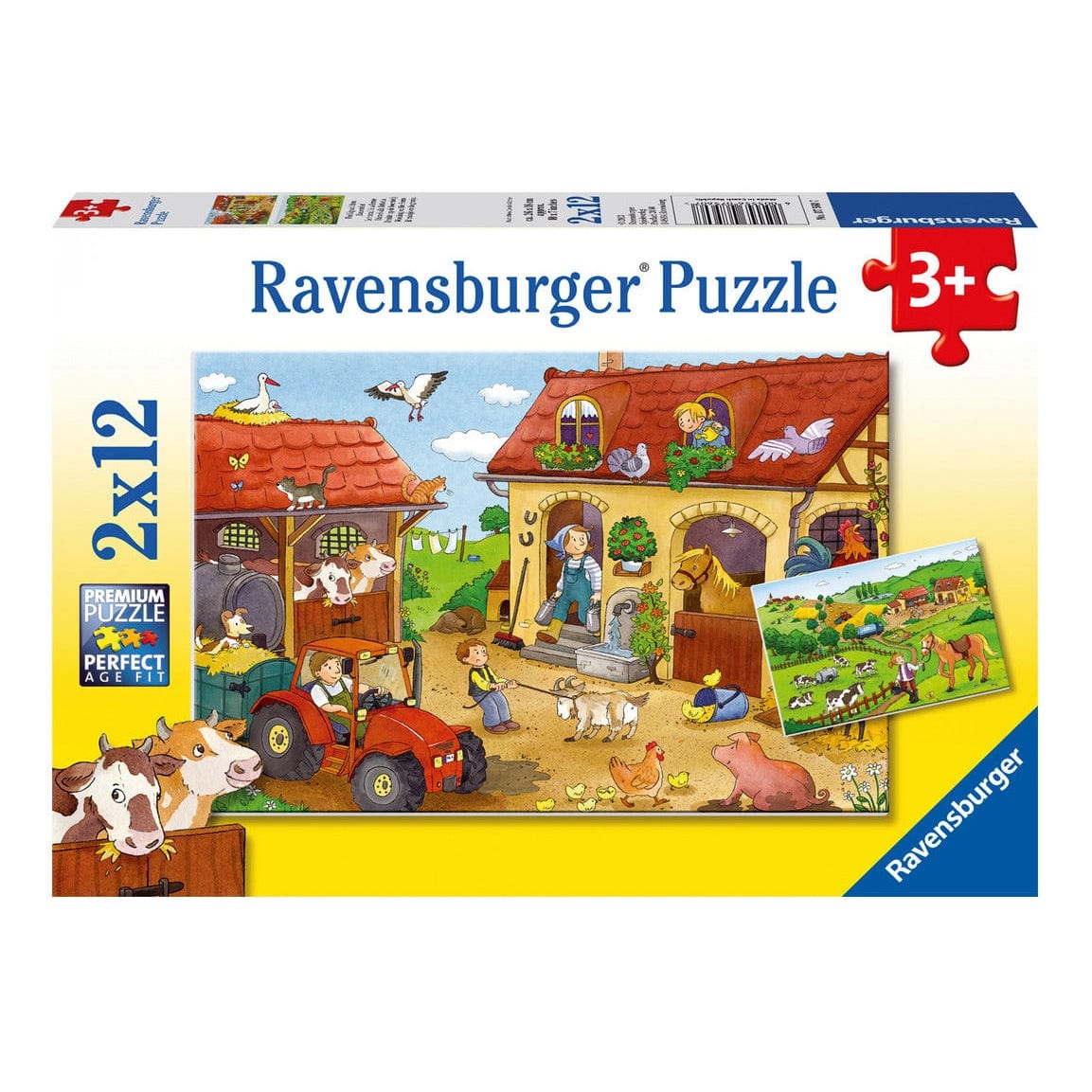 Ravensburger On The Farm 2x12pc Jigsaw Puzzle Set 4005556075607