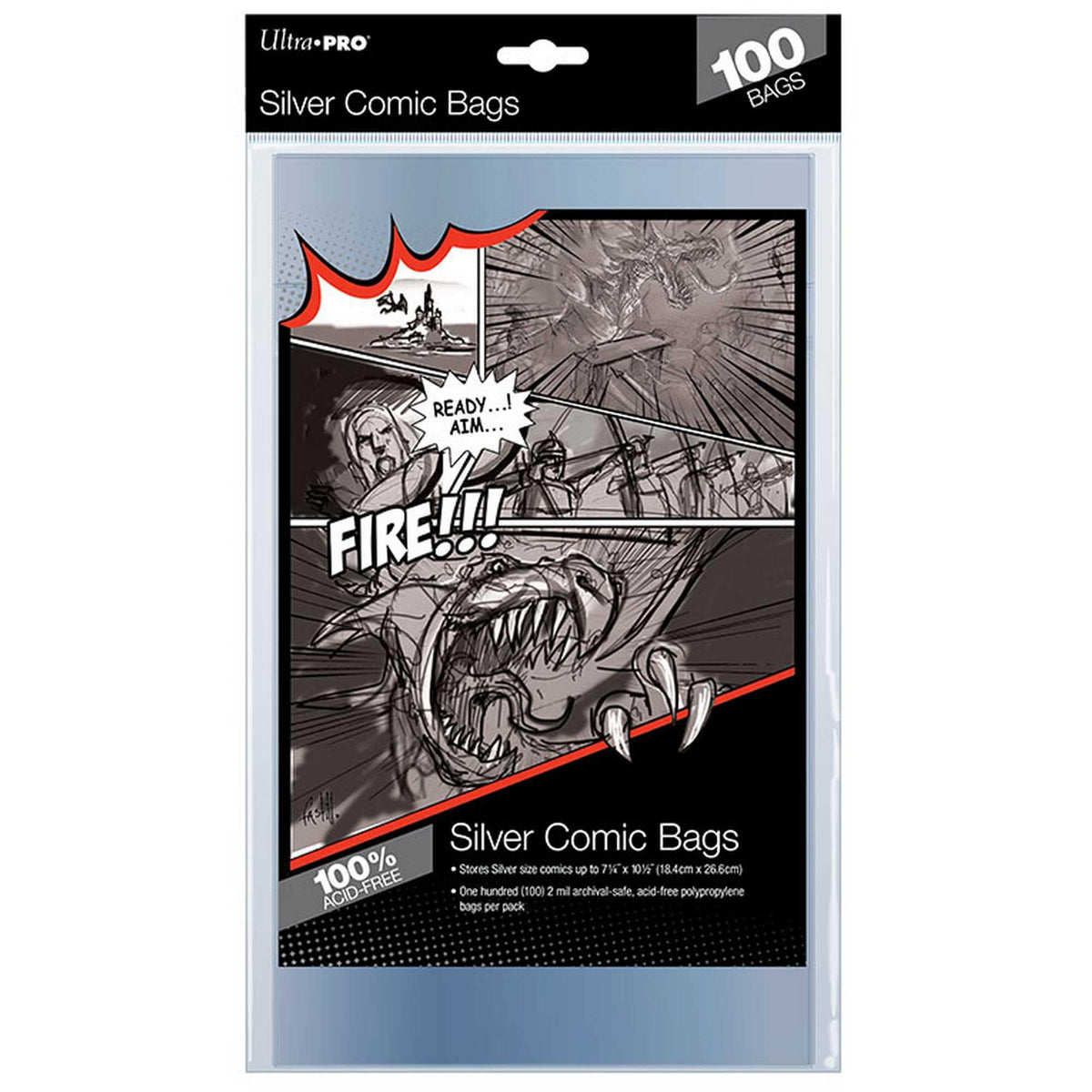 Silver Comic Bags: Pack 100 74427819767