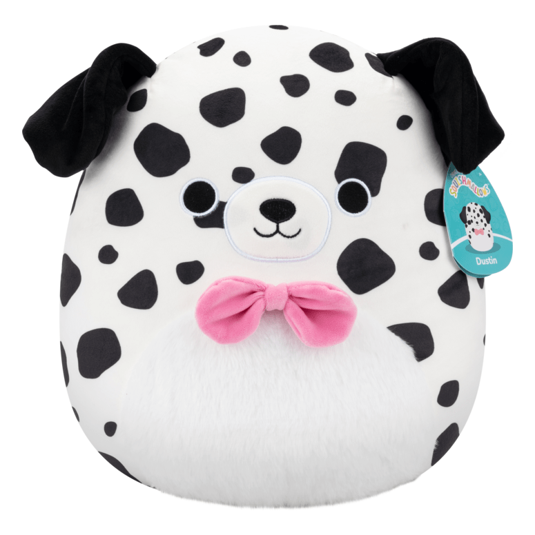 * Squishmallows - 12in Dustin the White Dalmatian