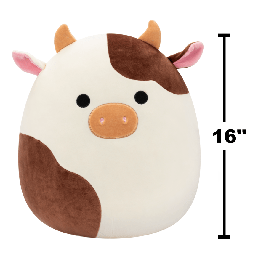 * Squishmallows - 16in Ronnie the Cream&Brown Cow