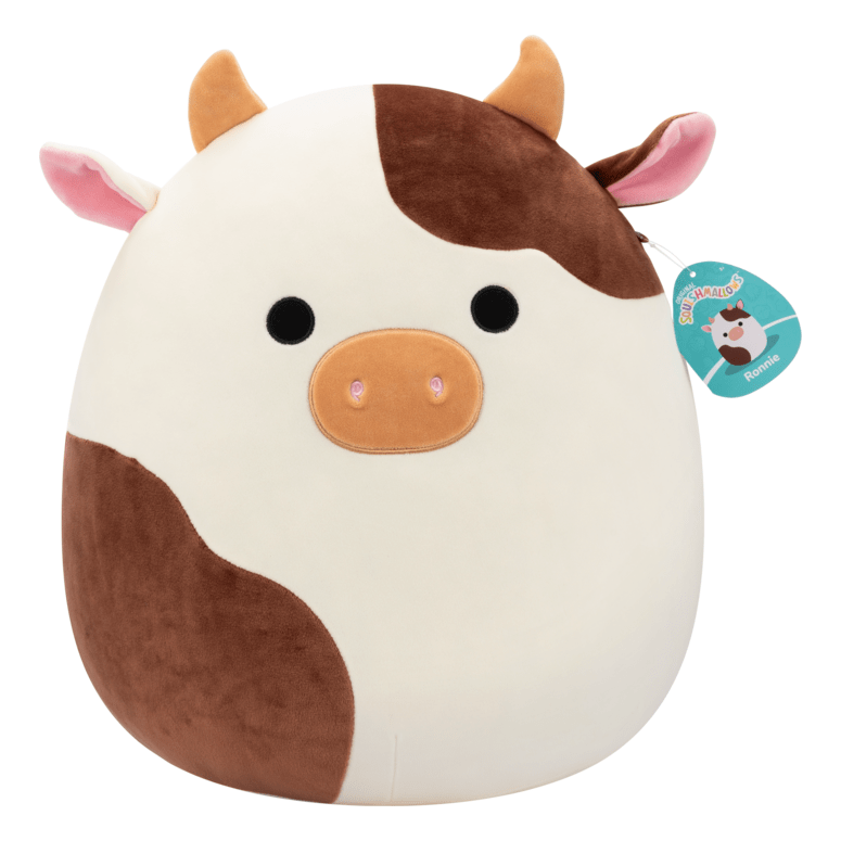 * Squishmallows - 16in Ronnie the Cream&Brown Cow