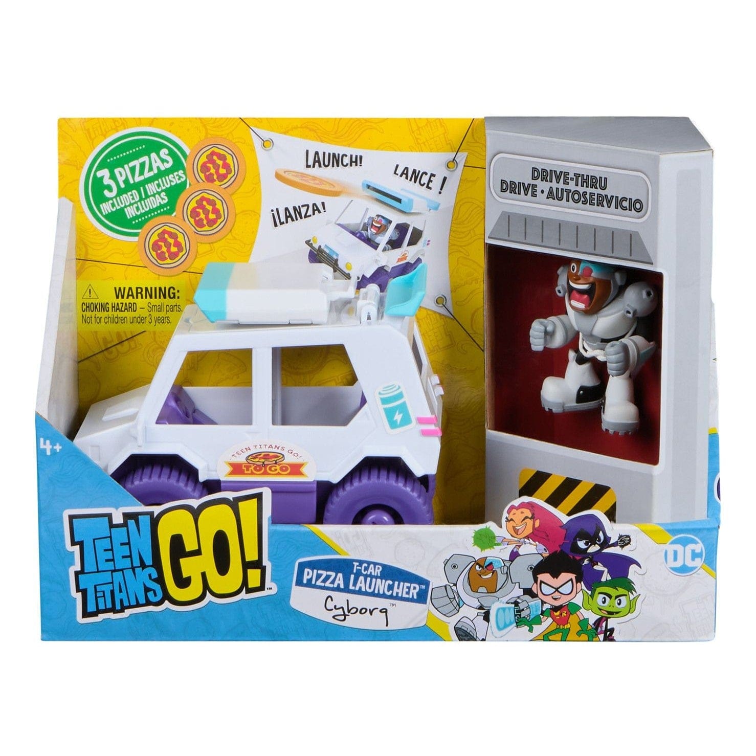 Teen Titans Go TGO VHC T-Car Pizza Launcher 681147024069