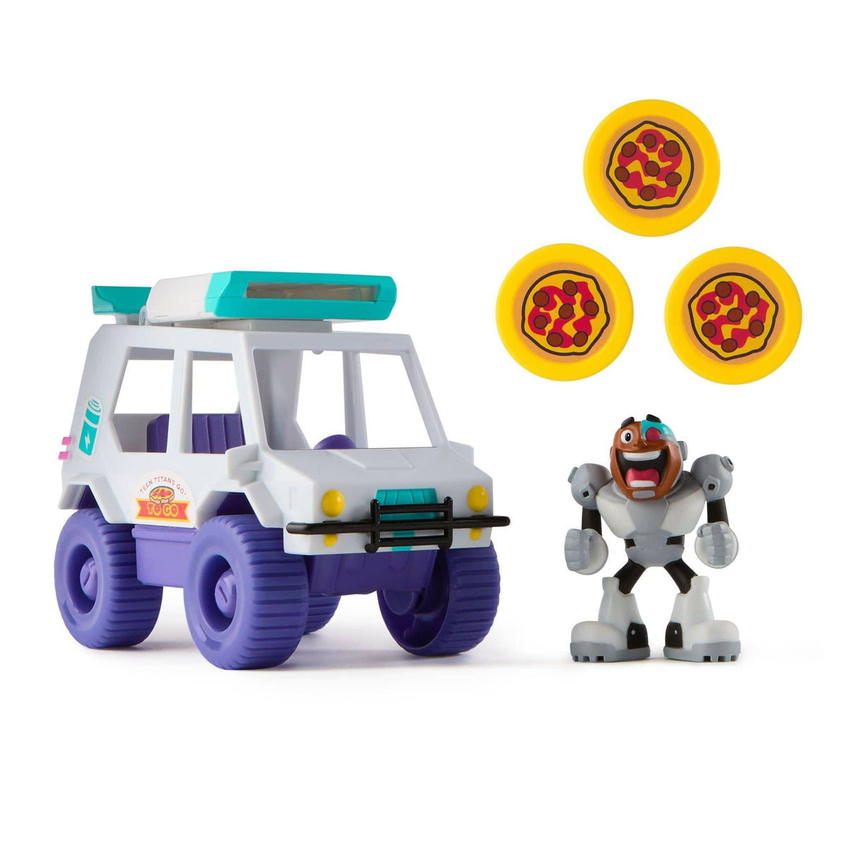 Teen Titans Go TGO VHC T-Car Pizza Launcher 681147024069
