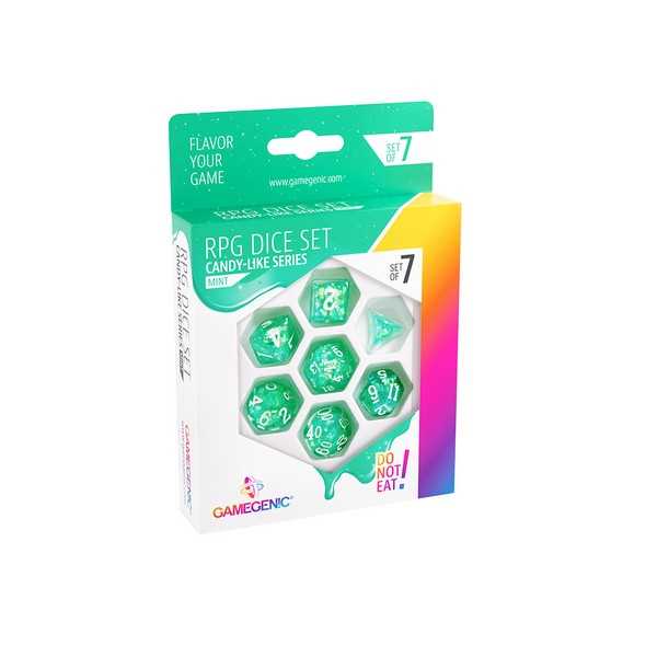UNIT Gamegenic Candy-like Series - Mint - RPG Dice Set (7pcs) Green 4251715404959