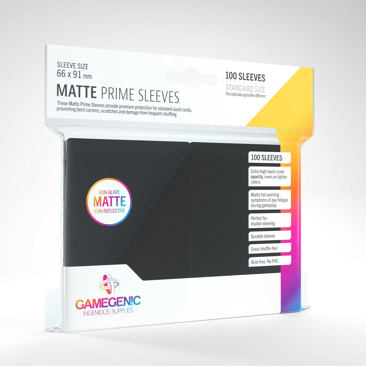 UNIT Gamegenic Matte Prime Sleeves Black (100 ct.) 4251715402436