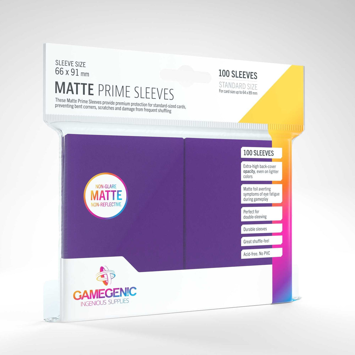UNIT Gamegenic Matte Prime Sleeves Purple (100 ct.) 4251715402498
