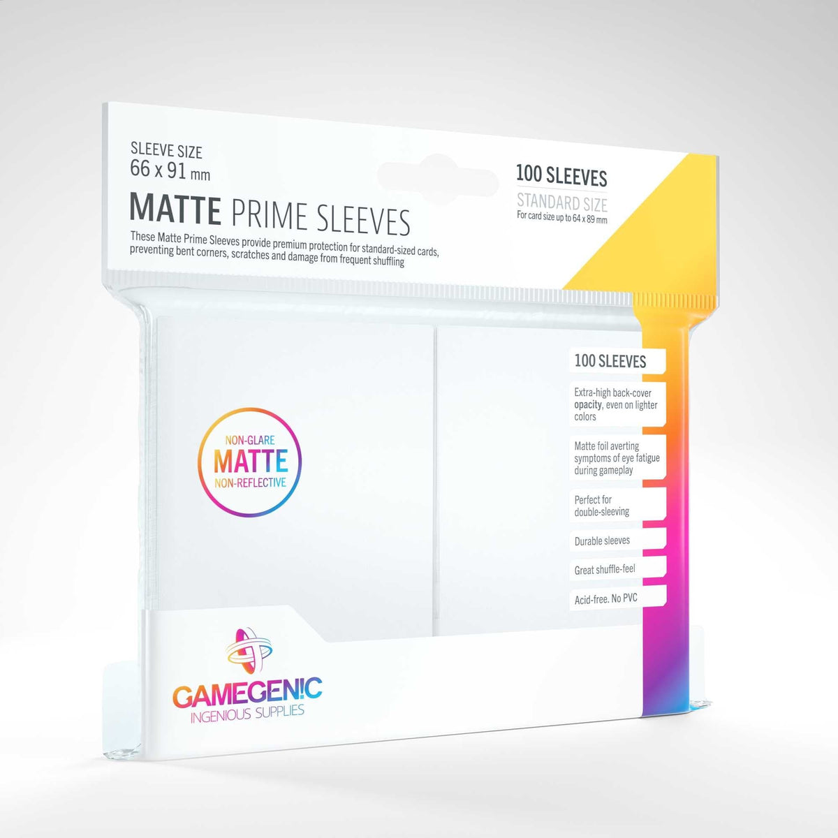 UNIT Gamegenic Matte Prime Sleeves White (100 ct.) 4251715402412
