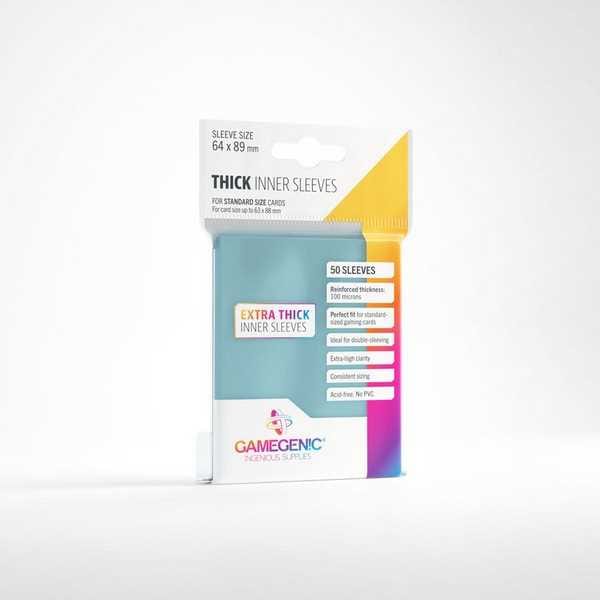 UNIT Gamegenic Thick Inner Card Sleeves: Clear (50ct) 4251715411520