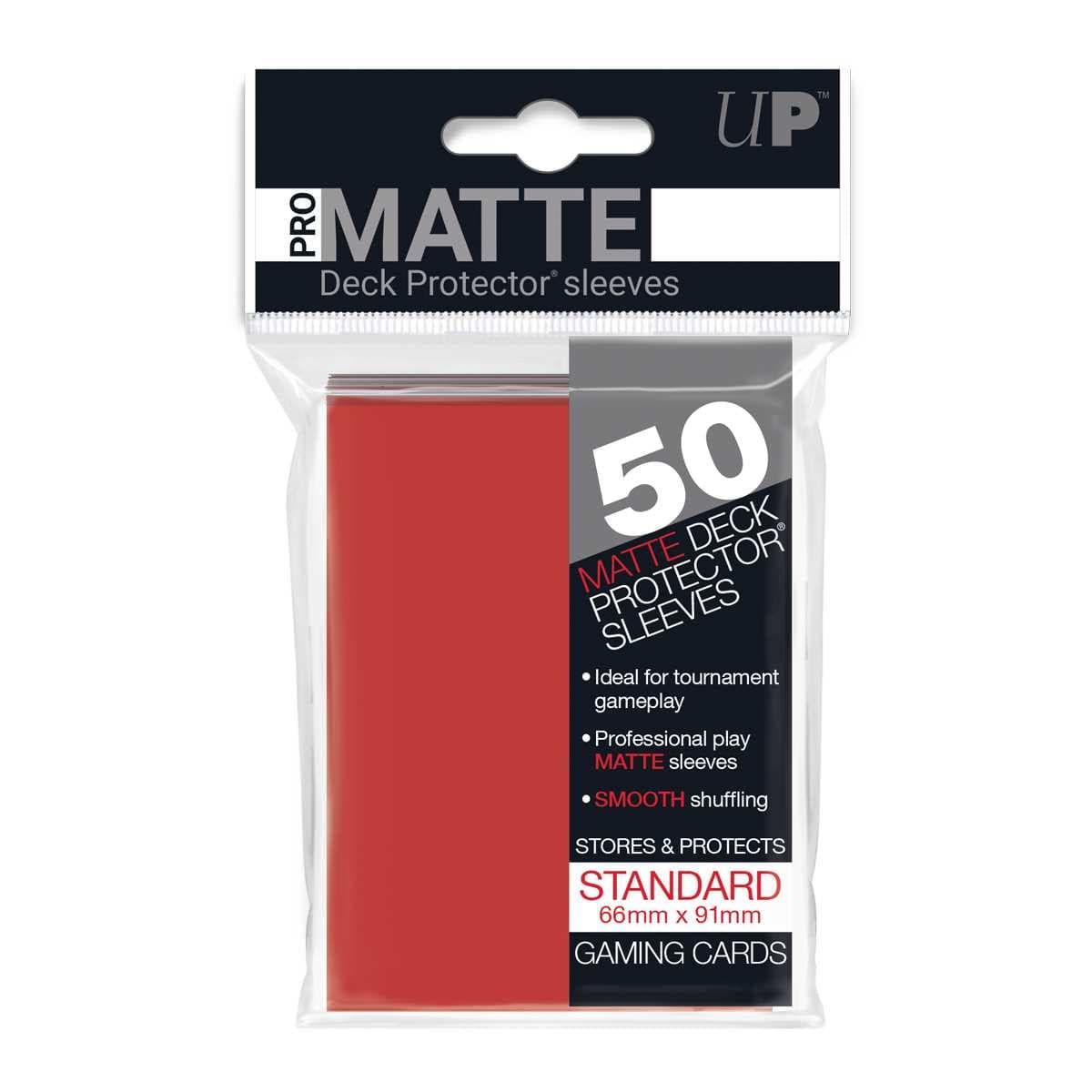 UNIT Pro Matte Standard Deck Protectors (50ct) - Red 74427826505