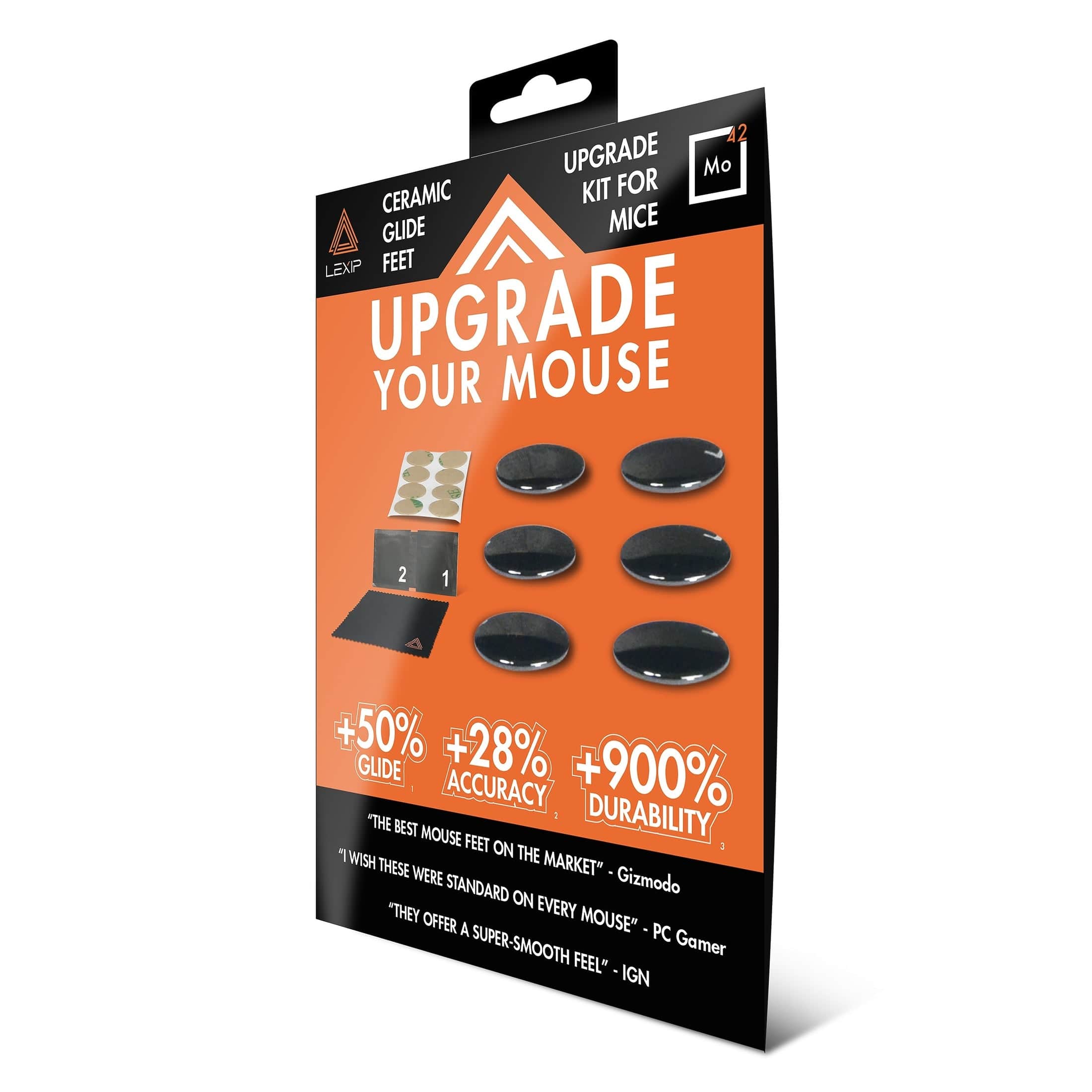 Lexip MO42 Set of 6 Ceramic Glide Feet for PC Mouse 3760210990740