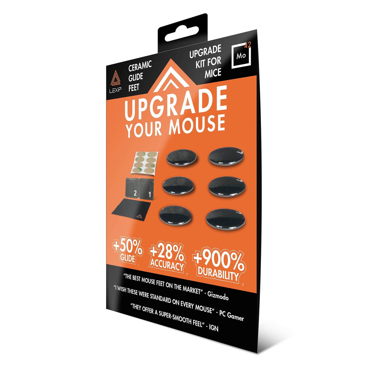 Lexip MO42 Set of 6 Ceramic Glide Feet for PC Mouse 3760210990740