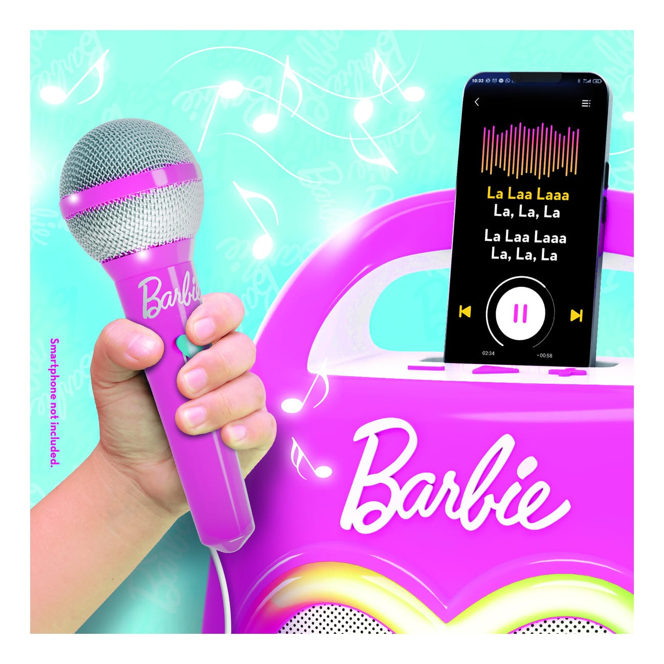 Barbie Karaoke Party Maker - Bluetooth Karaoke Speaker With Microphone For Singing To Your Favorite Tunes