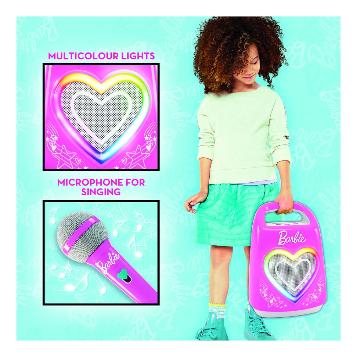 Barbie Karaoke Party Maker - Bluetooth Karaoke Speaker With Microphone For Singing To Your Favorite Tunes