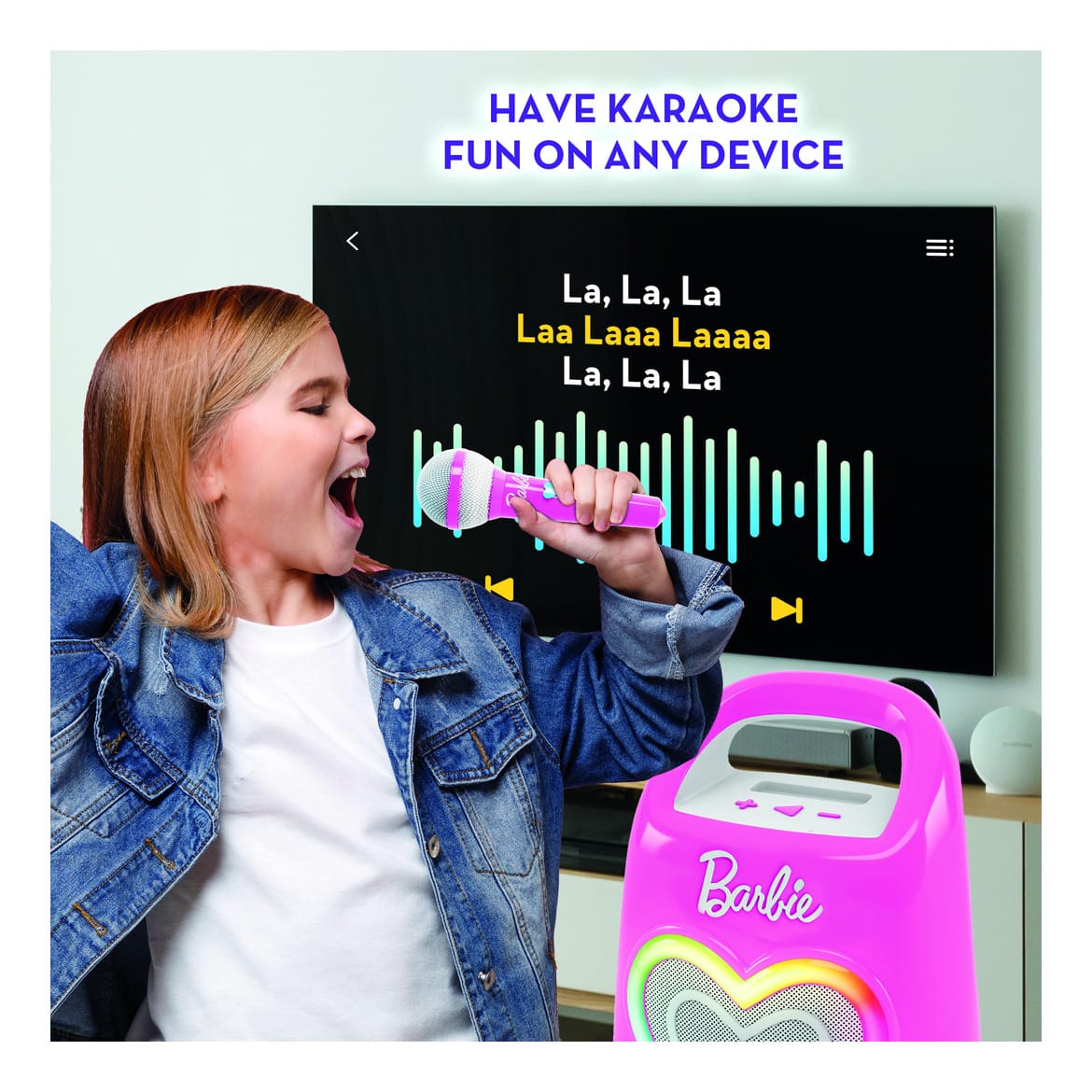 Barbie Karaoke Party Maker - Bluetooth Karaoke Speaker With Microphone For Singing To Your Favorite Tunes