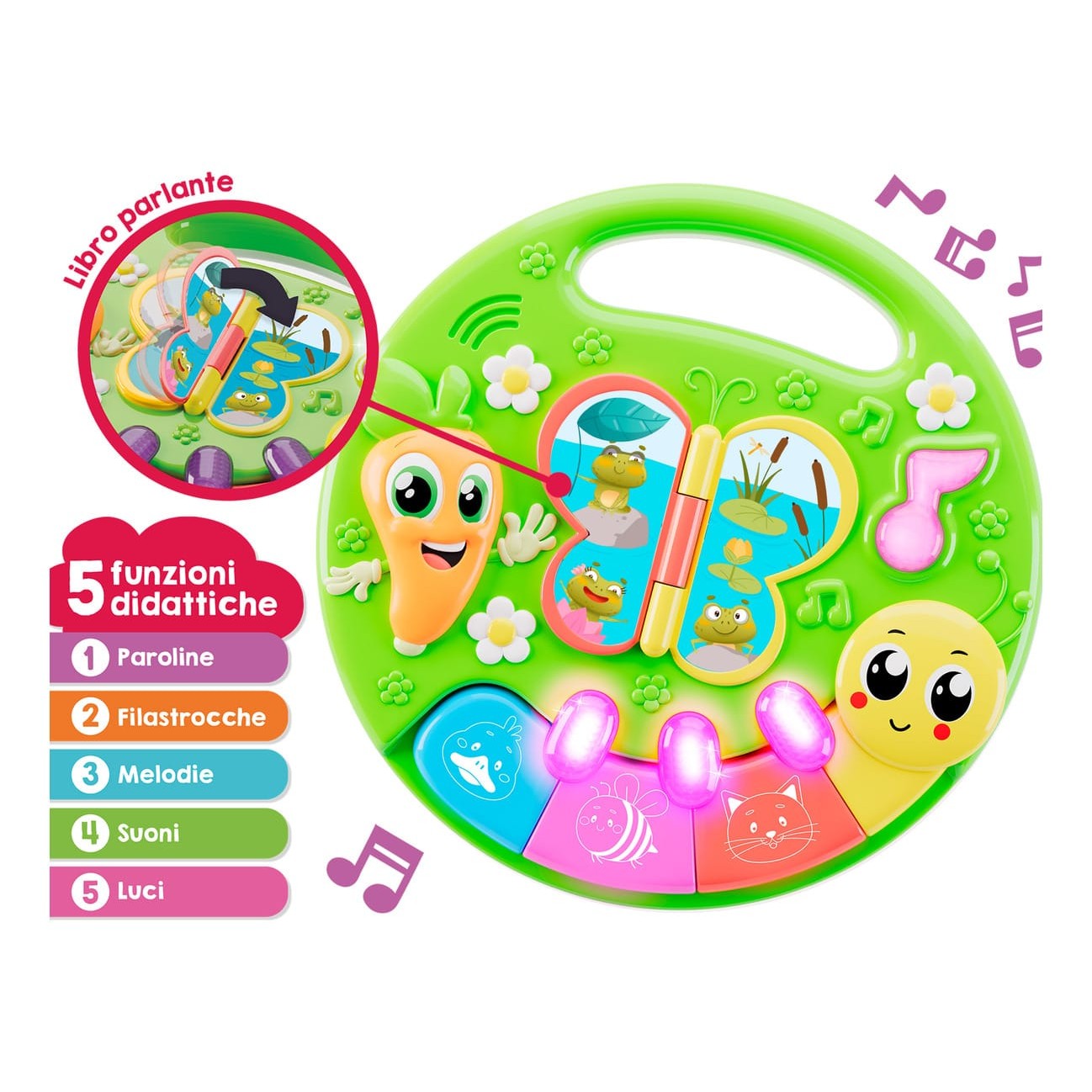 Lisciani Baby Animals Electronic Play Table - Colorful Multi Activity Table With Animal Sounds And Nursery Rhymes
