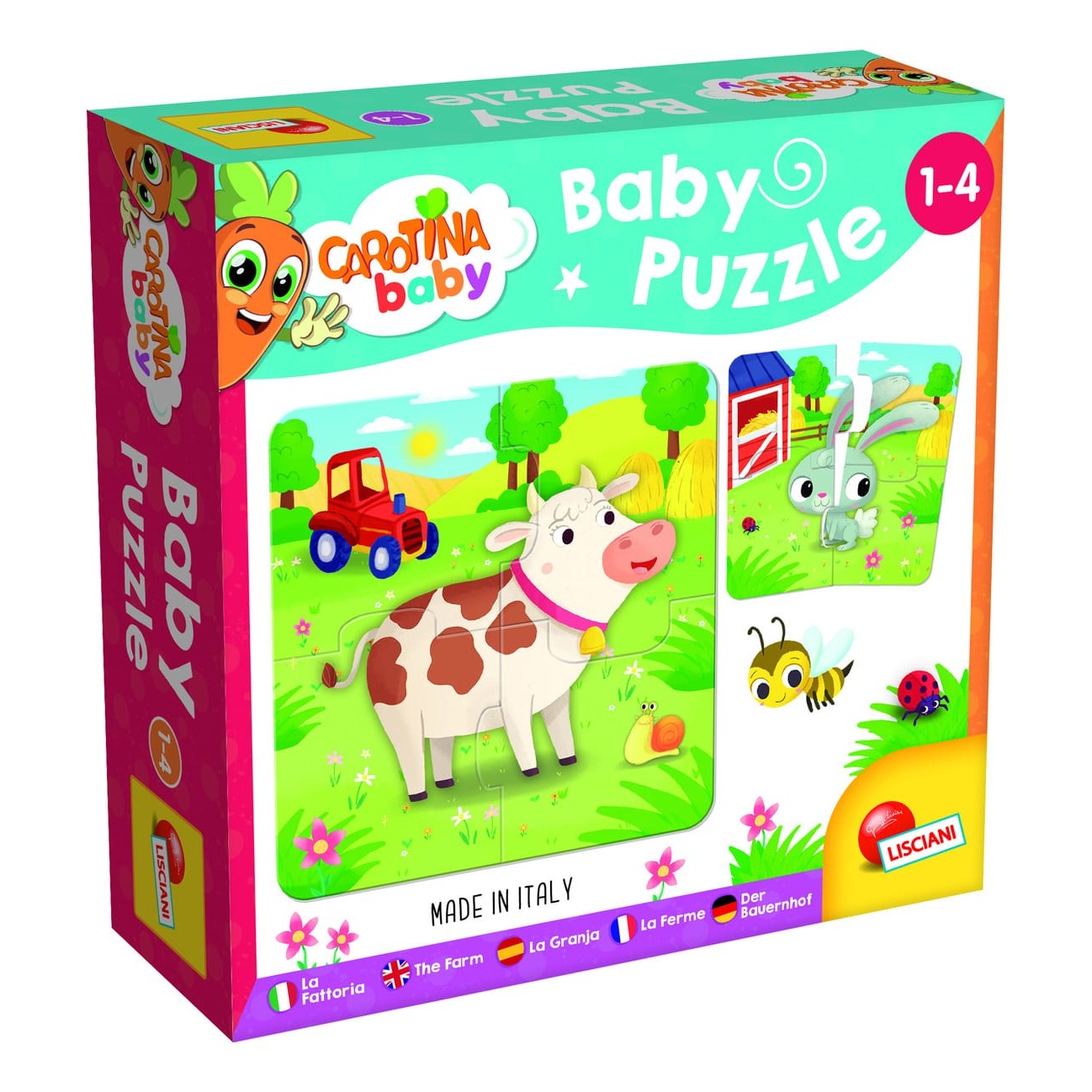 Lisciani Baby Puzzle Animals - Promotes Logical Thinking and Animal Recognition in Young Children