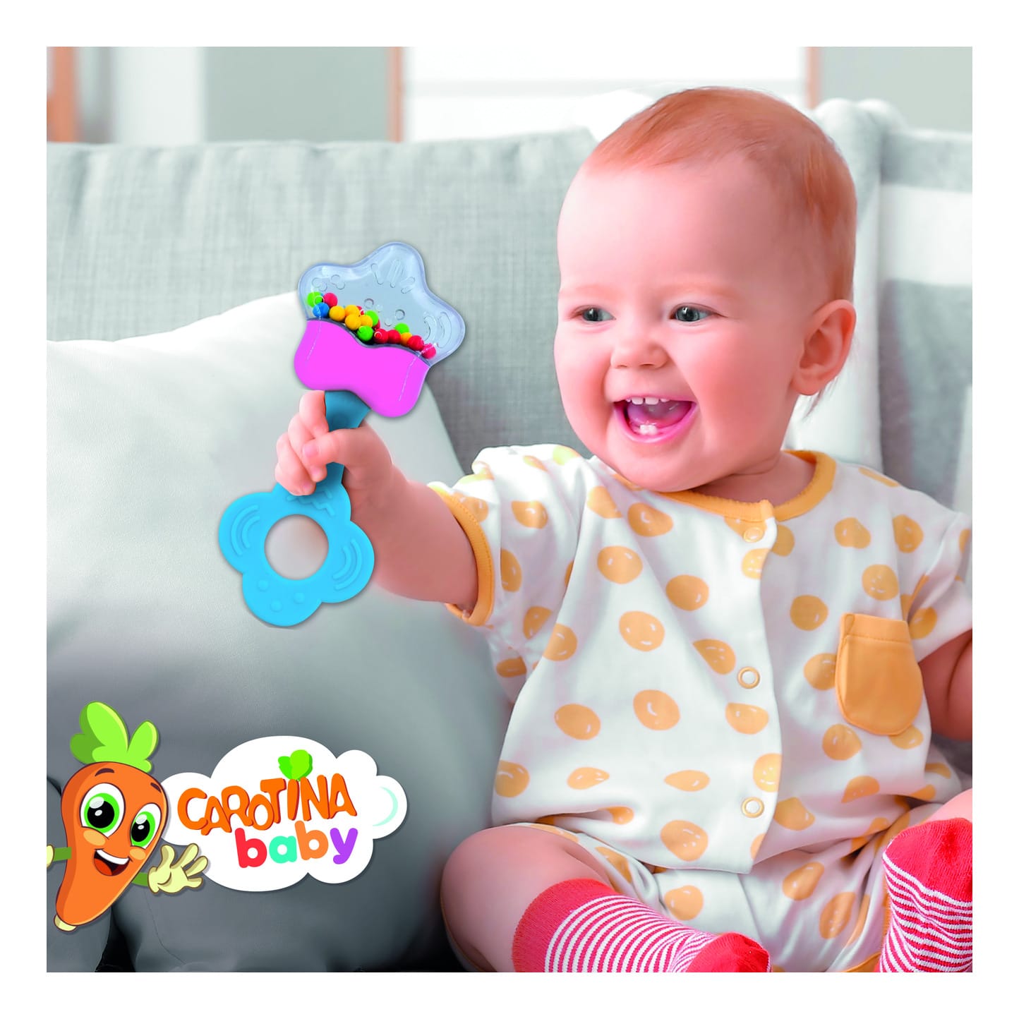 Lisciani Baby Sensory Toys - Five Colorful Toys In Transparent Container For Early Sensory Discoveries