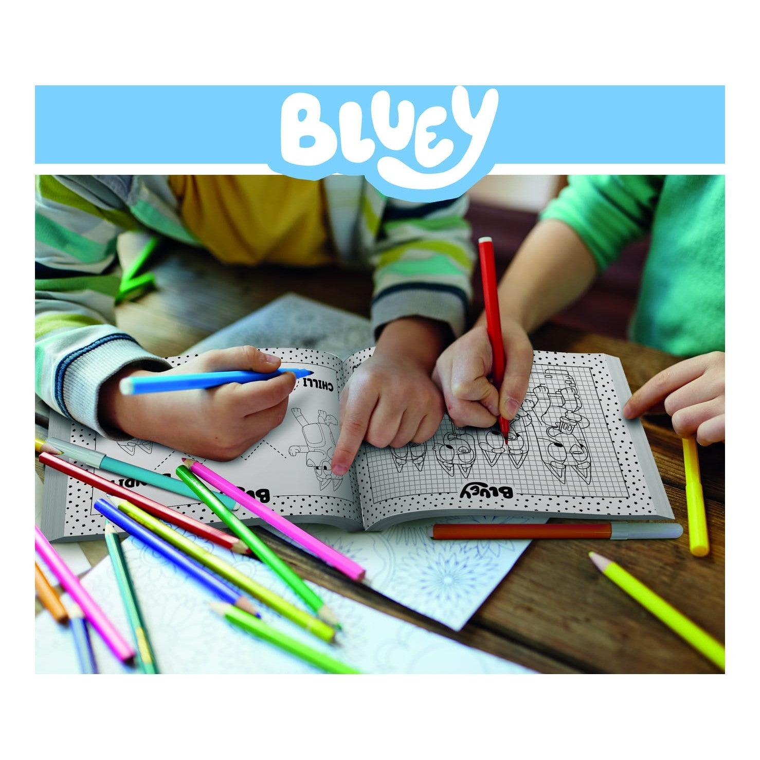 Lisciani Bluey Drawing School - Learn to Draw Bluey and Friends with Progressive Workbook and 4 Write-and-Erase Boards