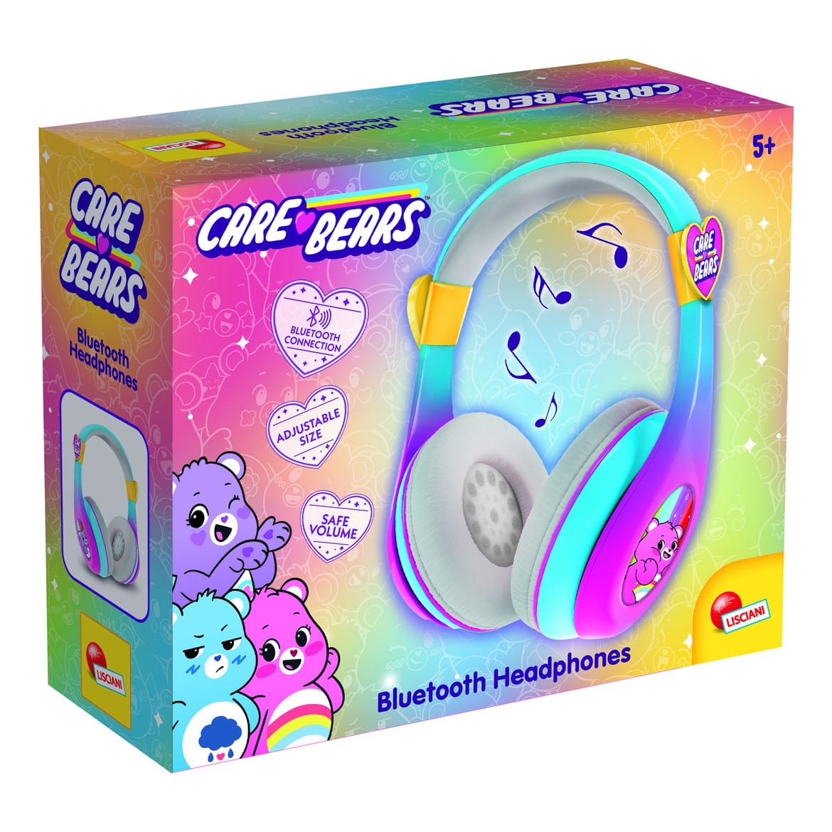 Lisciani Care Bears Bluetooth Headphones - Ultra Comfortable Padding With Adjustable Headband