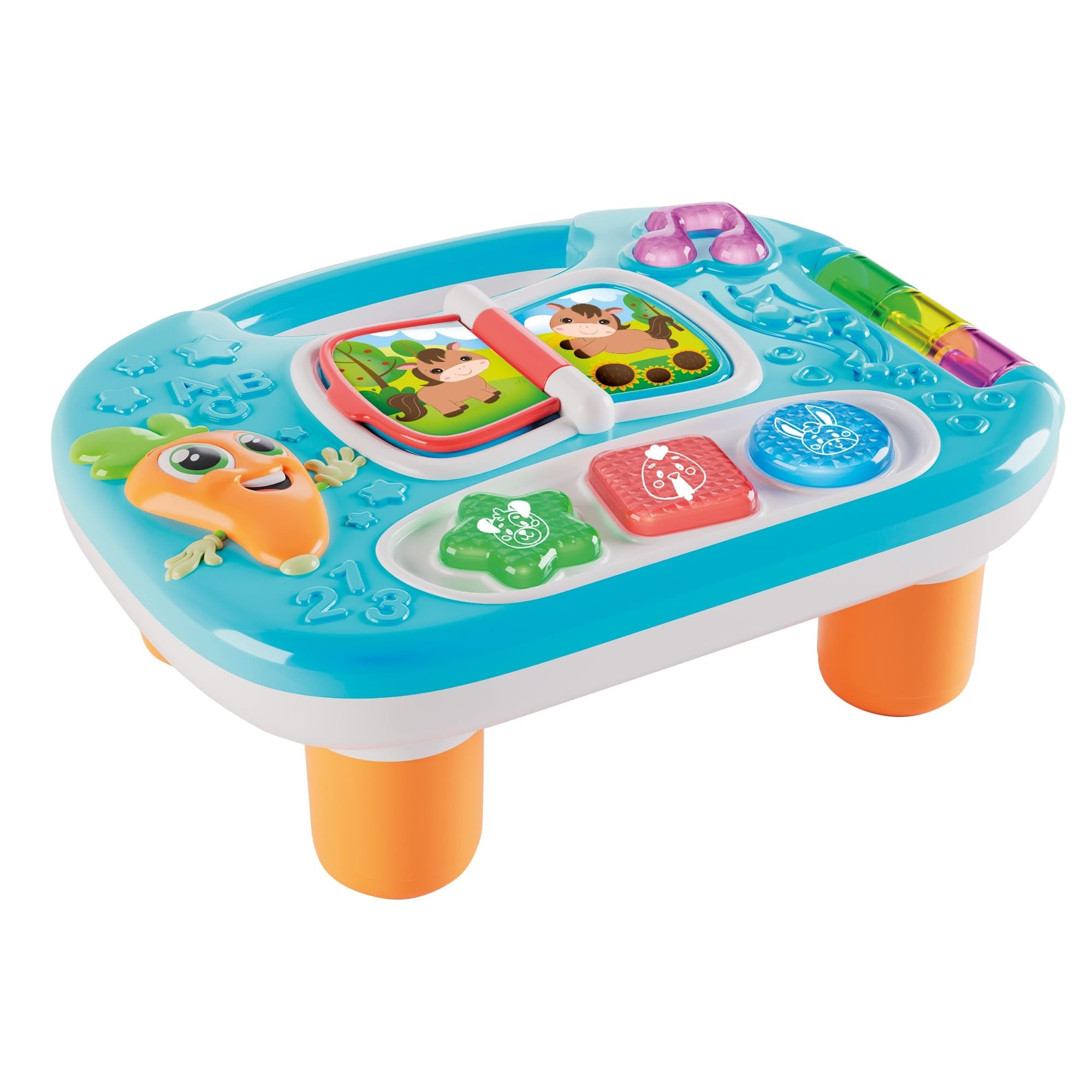 Lisciani Farm Electronic Play Table - Interactive Animal Sounds, Melodies, and Story Book for Sensory Play