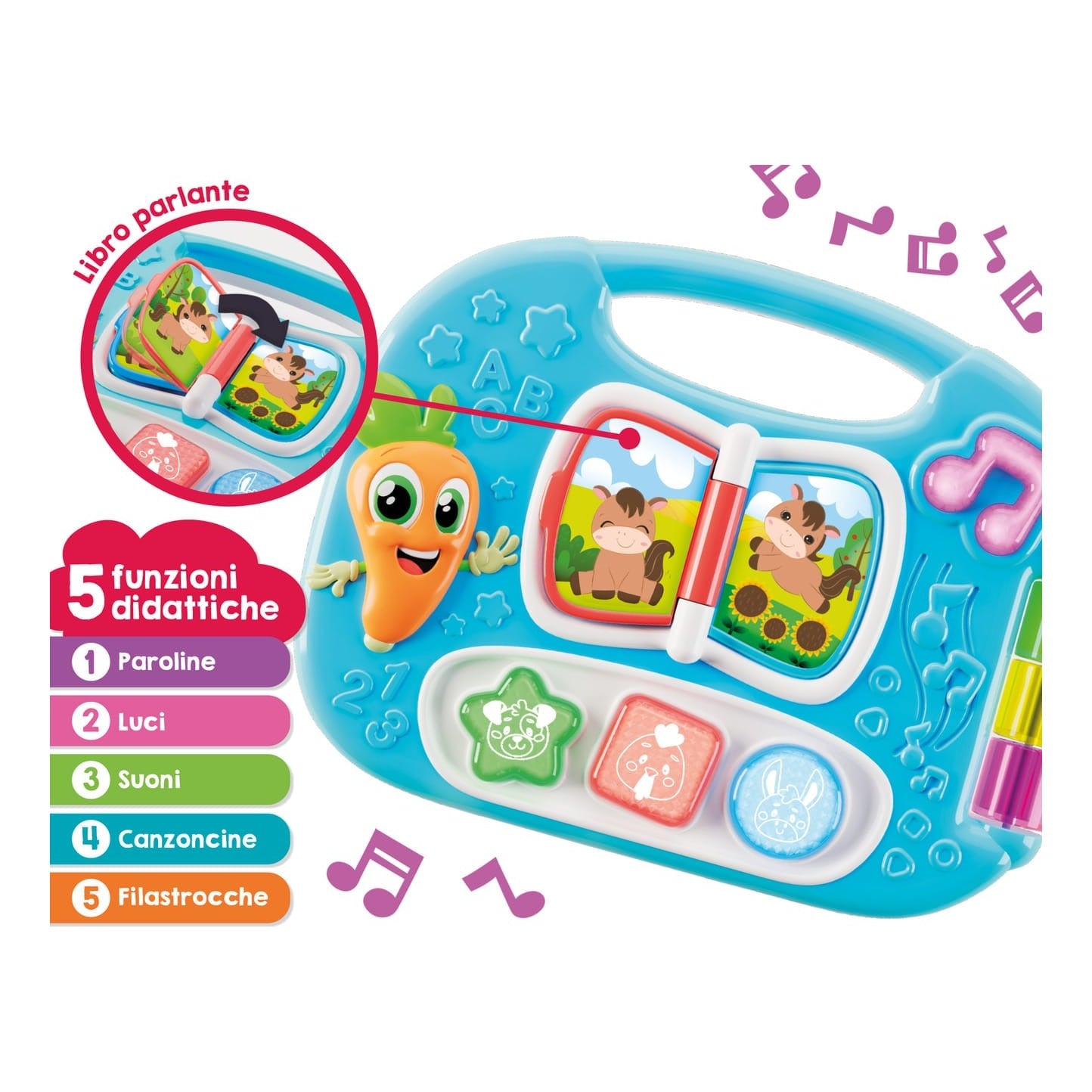 Lisciani Farm Electronic Play Table - Interactive Animal Sounds, Melodies, and Story Book for Sensory Play