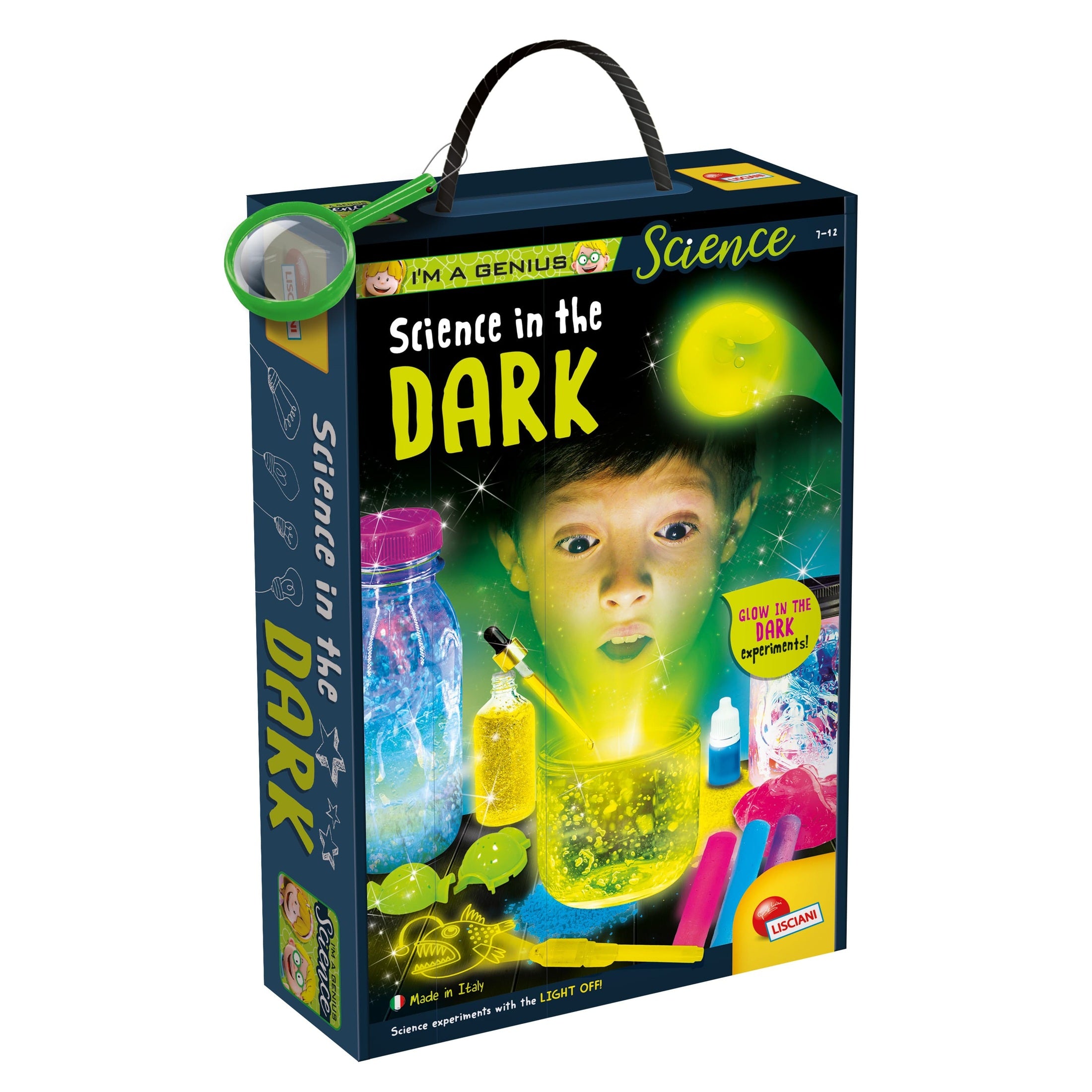 Lisciani I'm A Genius Glow In The Dark Science Kit - Nighttime Glow Learning To Explore Light And Color 8008324091379