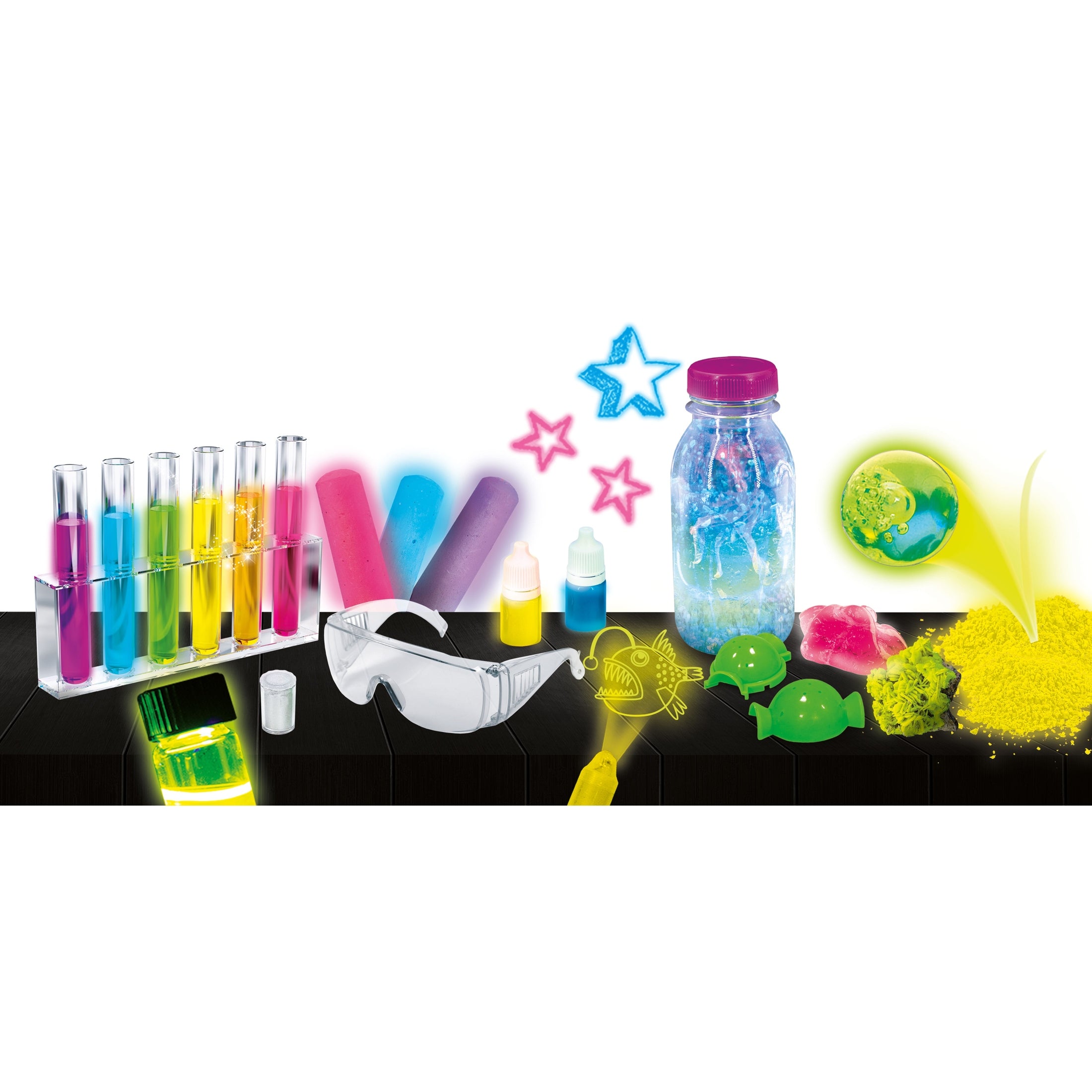 Lisciani I'm A Genius Glow In The Dark Science Kit - Nighttime Glow Learning To Explore Light And Color 8008324091379