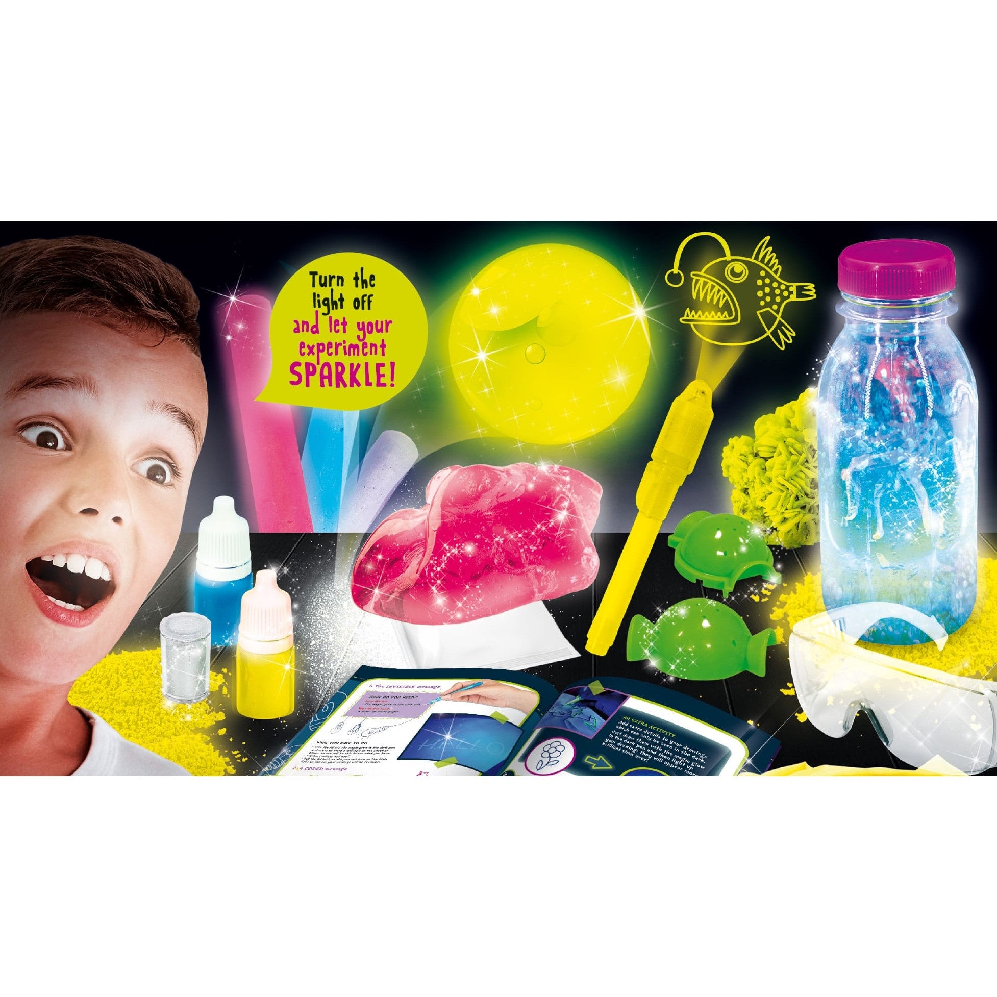 Lisciani I'm A Genius Glow In The Dark Science Kit - Nighttime Glow Learning To Explore Light And Color 8008324091379
