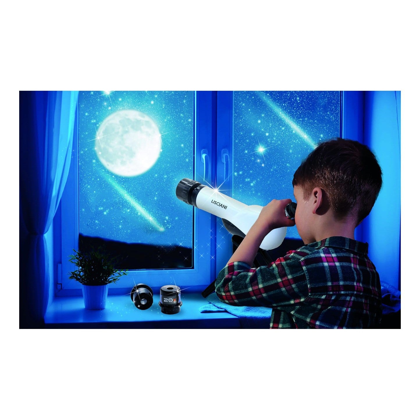 Lisciani I'm A Genius Telescope - The Ultimate Scientific Tool For First Steps In Astronomy And Close Up Sky Viewing