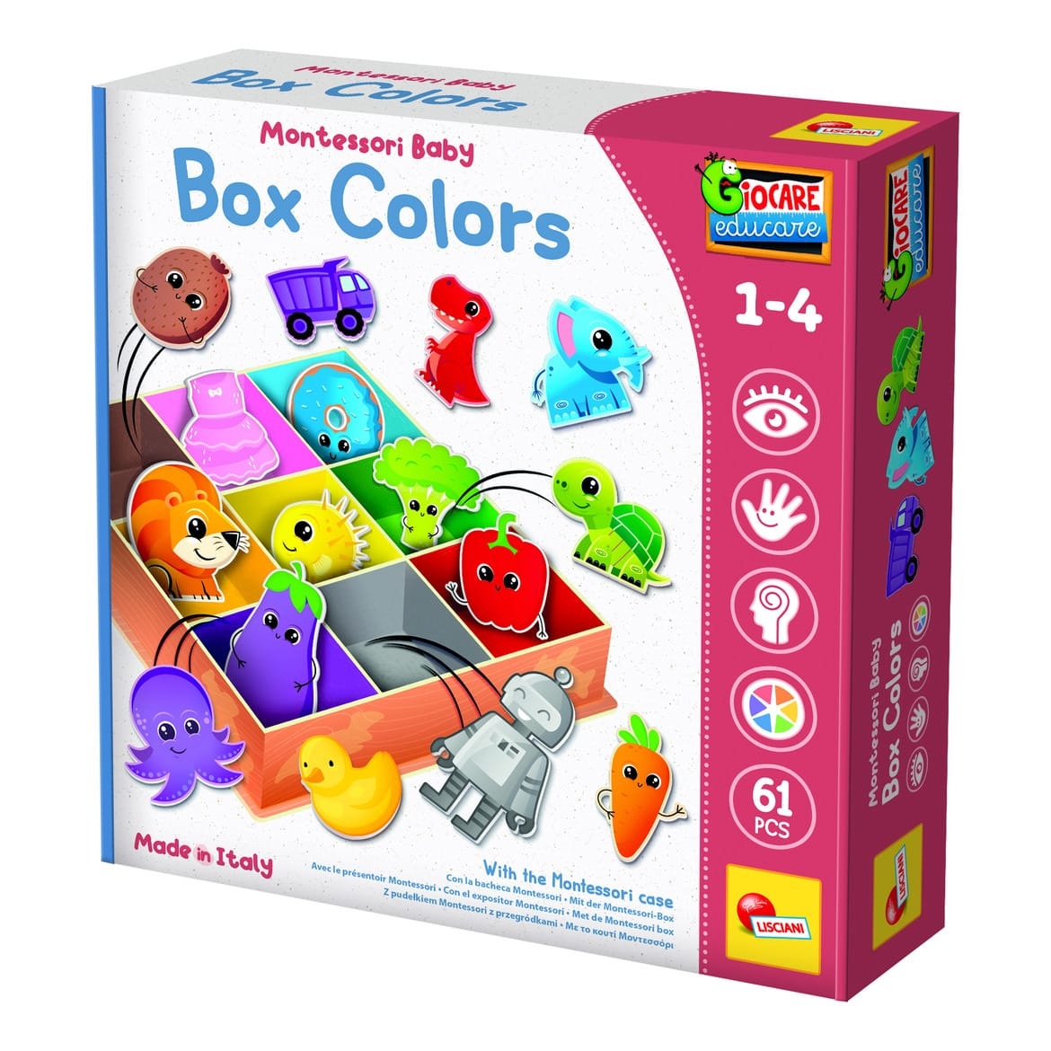 Lisciani Montessori Box Colours - Colourful Notice Board And Colour Sorting Game For Early Learning
