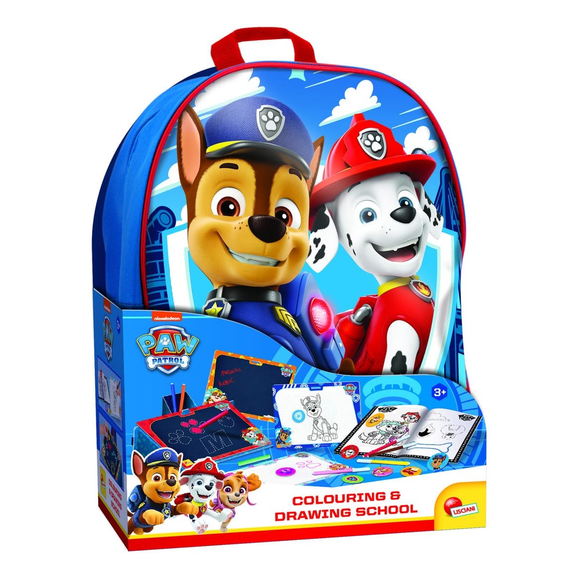 Lisciani Paw Patrol Colouring and Drawing Backpack - Learn to Draw Paw Patrol Characters Step by Step