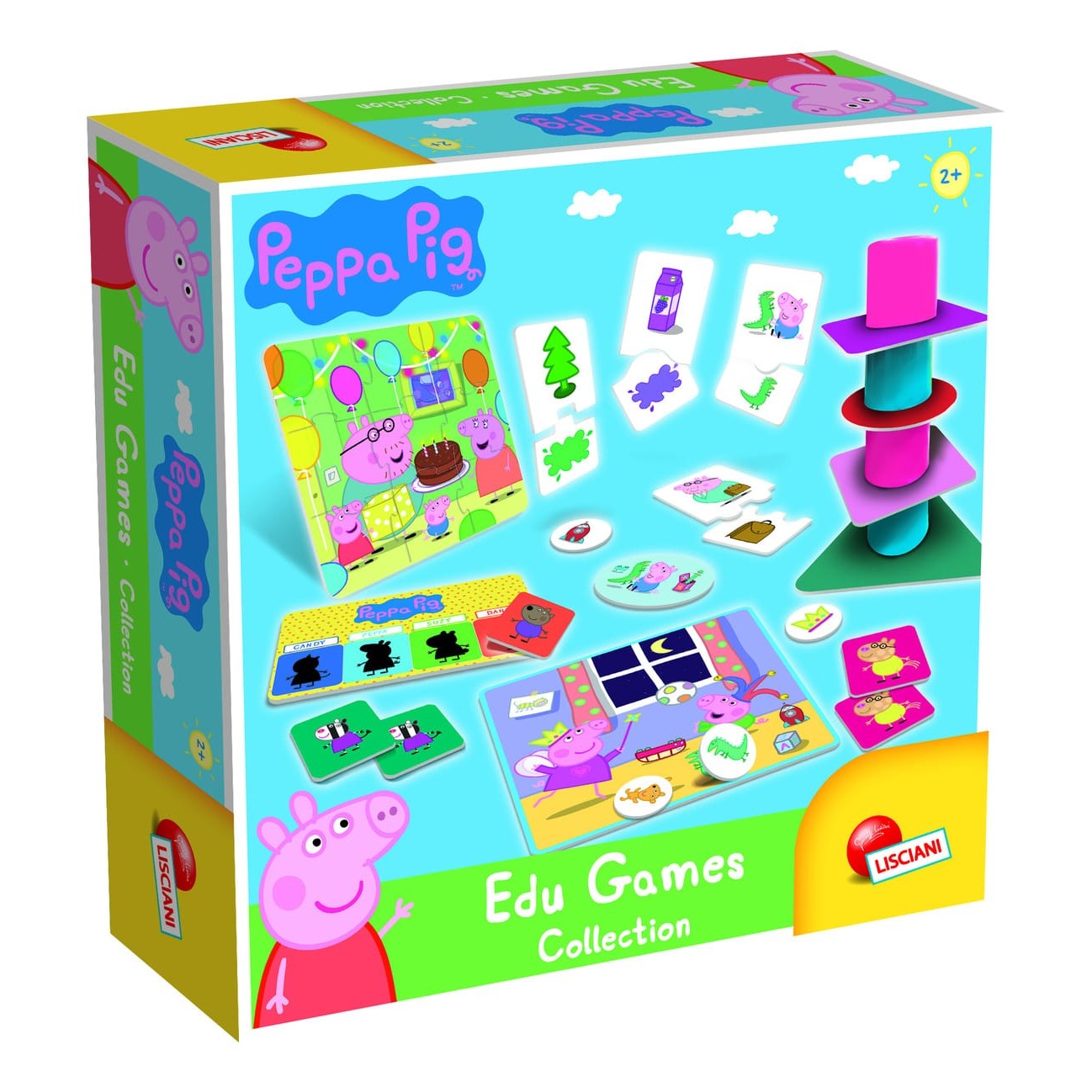 Lisciani Peppa Pig Edu Games - Interlocking Self-Correcting Activities That Build Logic Memory And Imagination 8008324086429