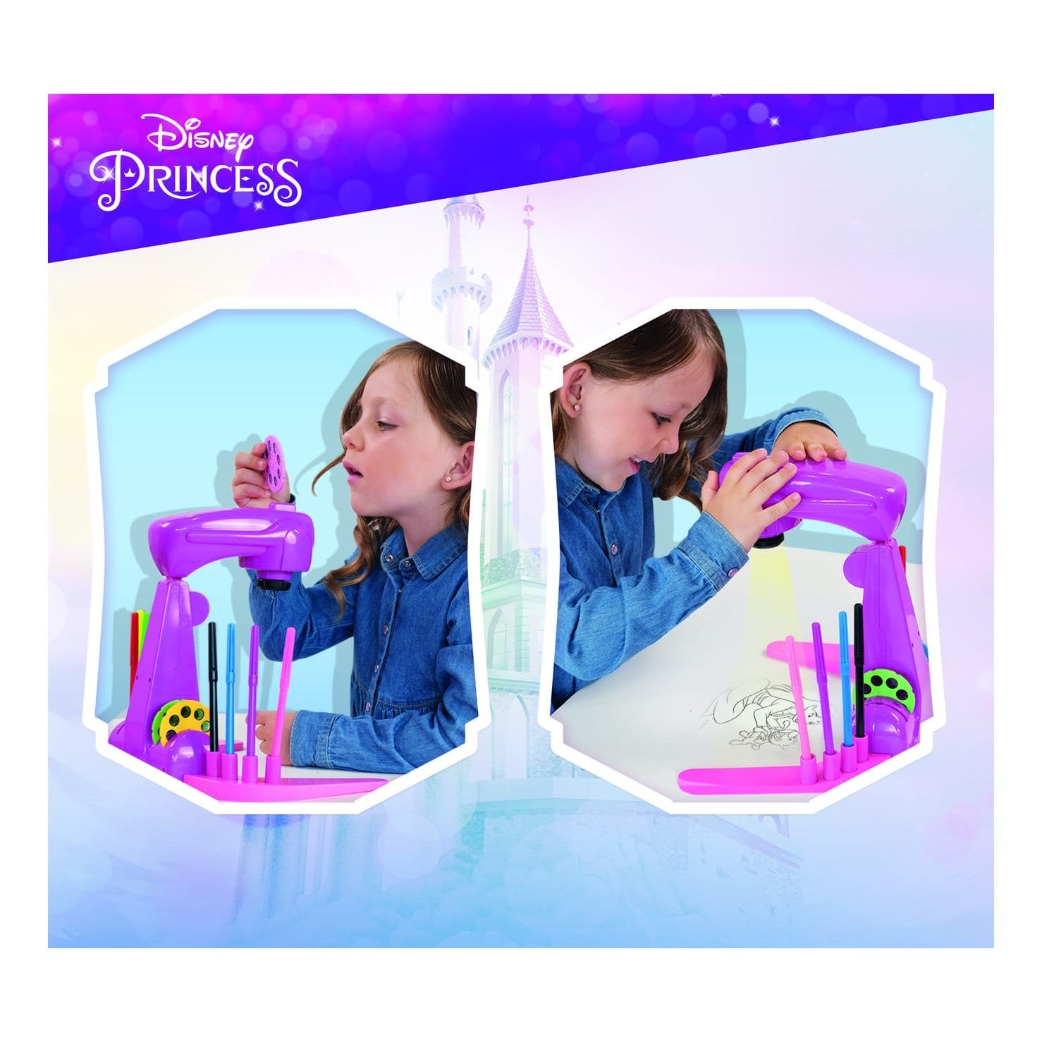 Lisciani Princess Drawing Projector - Learn to Trace and Color Your Favorite Princesses With LED Projection