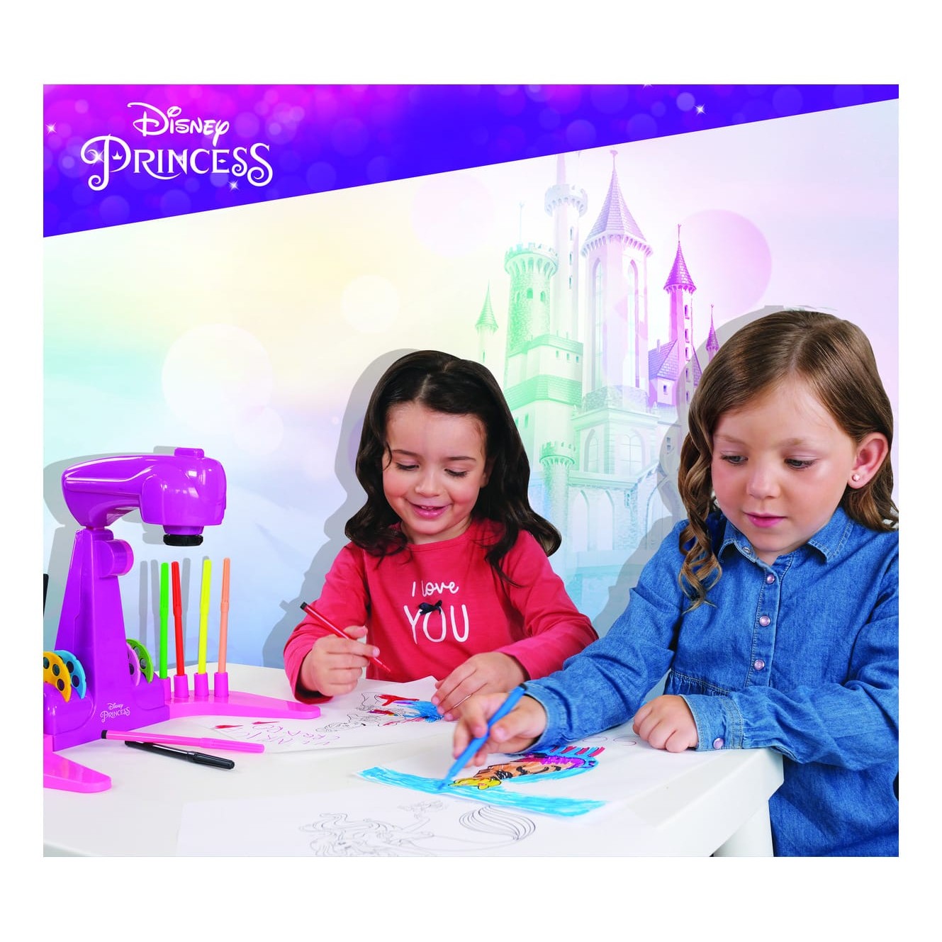 Lisciani Princess Drawing Projector - Learn to Trace and Color Your Favorite Princesses With LED Projection