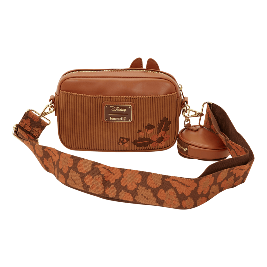 Loungefly - Chip and Dale Cord Sling Crossbody Bag Disney Licensed Cartoon Character Accessory