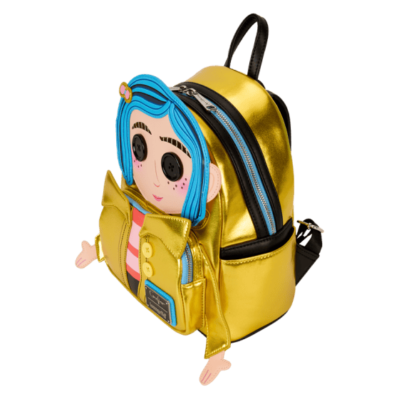 Loungefly Coraline 15th Anniversary Laika Doll Metallic Cosplay Mini Backpack 671803520004