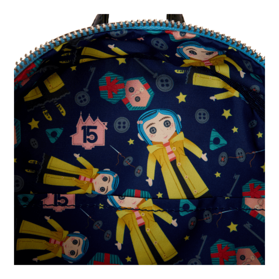 Loungefly Coraline 15th Anniversary Laika Doll Metallic Cosplay Mini Backpack 671803520004