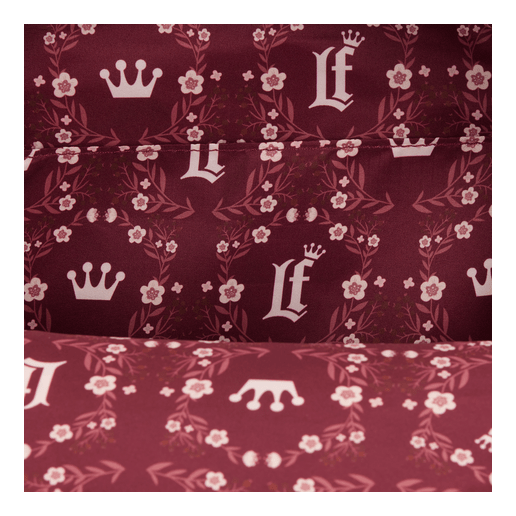 Loungefly - Cream Red Floral Mid Backpack With Vintage Floral Pattern And Adjustable Straps