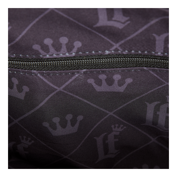 Loungefly - Day Of The Dead Crossbody Bag With Sugar Skull Pattern, Embroidered Details, And Adjustable Strap