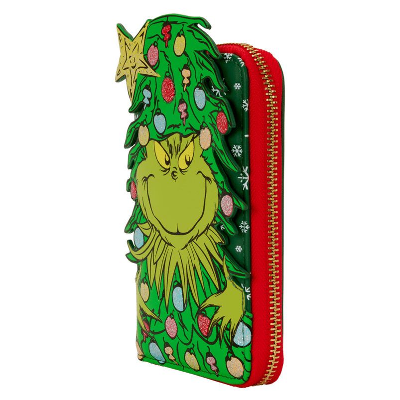 Loungefly - Dr Seuss Grinch Zip Wallet Officially Licensed Card Holder With ID Window And Card Slots 671803563667