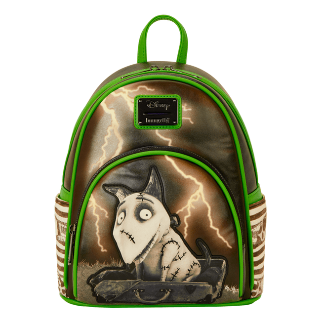 Loungefly - Frankenweenie Mini Backpack With Embroidered Stitching And Adjustable Straps Licensed Tim Burton Design