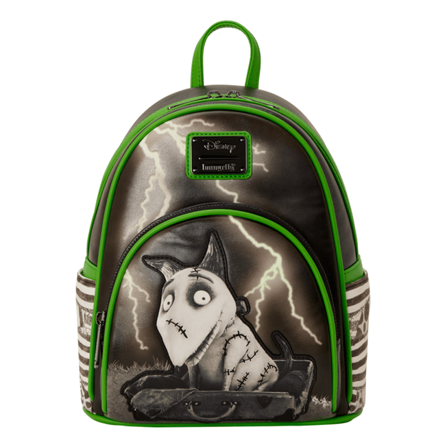 Loungefly - Frankenweenie Mini Backpack With Embroidered Stitching And Adjustable Straps Licensed Tim Burton Design