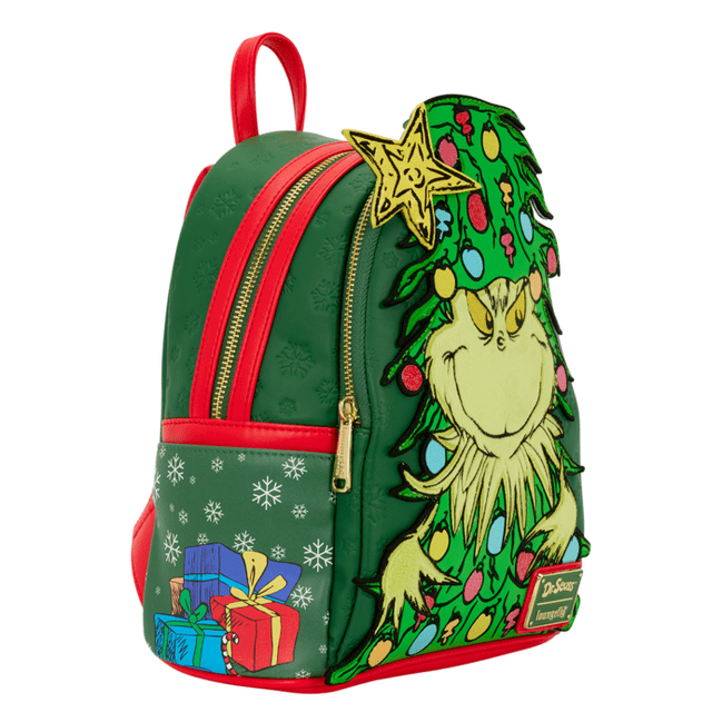 Loungefly - Grinch Holiday Mini Backpack Licensed Character Accessory For Collectors 671803563650