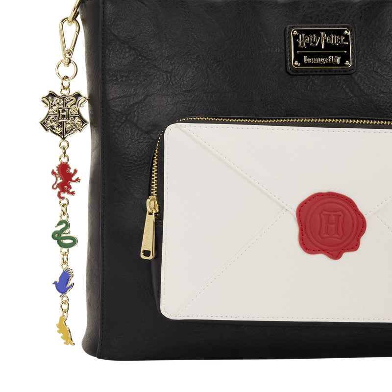 Loungefly - Harry Potter Hogwarts Letter Convertible Backpack & Tote Crossbody Bag 671803579965